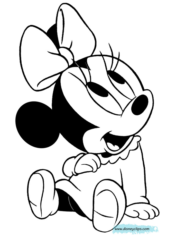 Minnie Mouse Baby Coloring Pages
 Disney Baby Minnie Mouse Coloring Pages Sketch Coloring Page