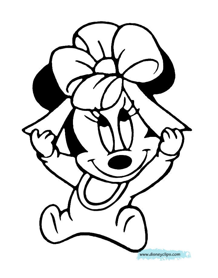 Minnie Mouse Baby Coloring Pages
 Disney Babies Coloring Pages 6
