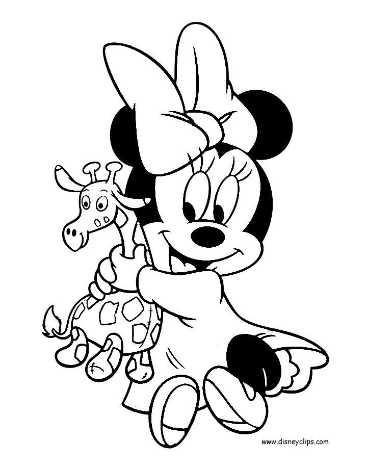 Minnie Mouse Baby Coloring Pages
 Disney Babies Printable Coloring Pages 2