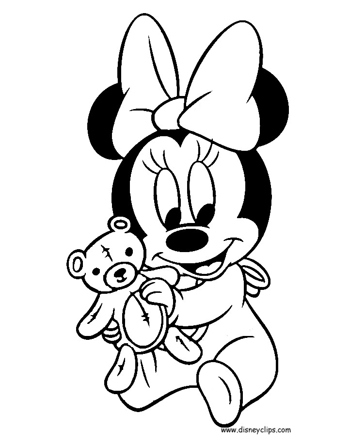 Minnie Mouse Baby Coloring Pages
 Disney Babies Coloring Pages 3