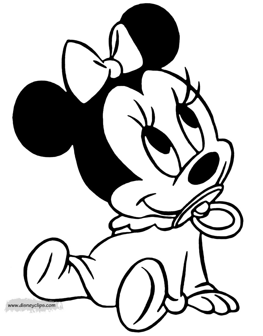 Minnie Mouse Baby Coloring Pages
 Disney Babies Coloring Pages 4