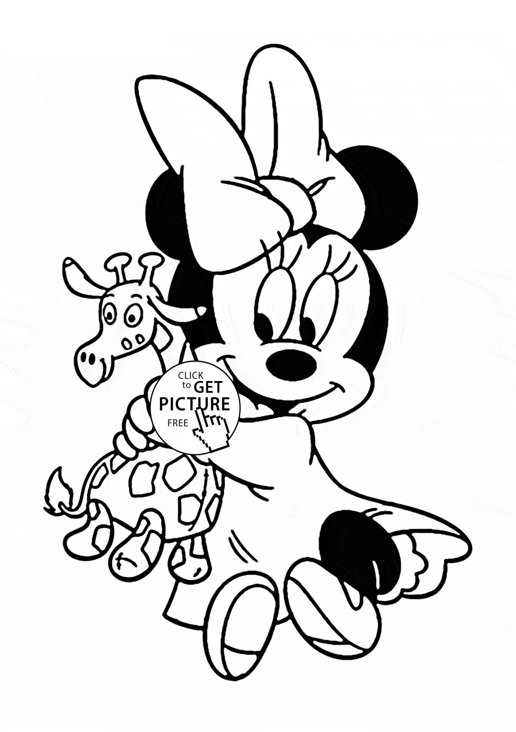 Minnie Mouse Baby Coloring Pages
 Baby Minnie Mouse Clipart at GetDrawings