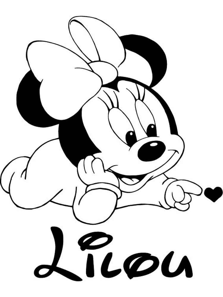 Minnie Mouse Baby Coloring Pages
 Baby Minnie Mouse coloring pages Free Printable Baby