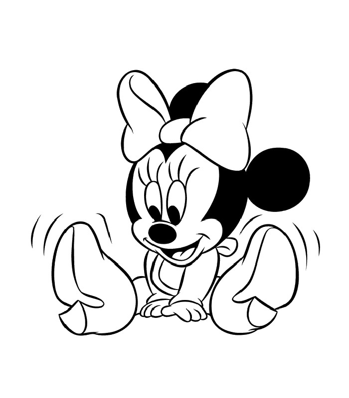 Minnie Mouse Baby Coloring Pages
 Baby Coloring Pages