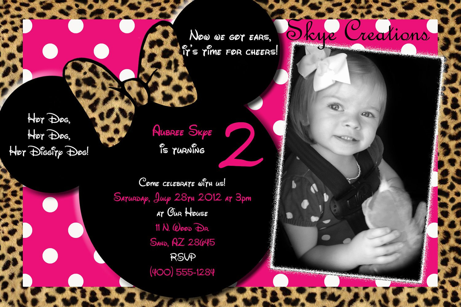 Minnie Mouse Birthday Invitations Personalized
 Personalized Minnie Mouse Birthday Invitations
