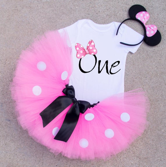 Minnie Mouse First Birthday Decorations
 e Birthday Shirt Minnie Mouse Inspired 1st Birthday Shirt