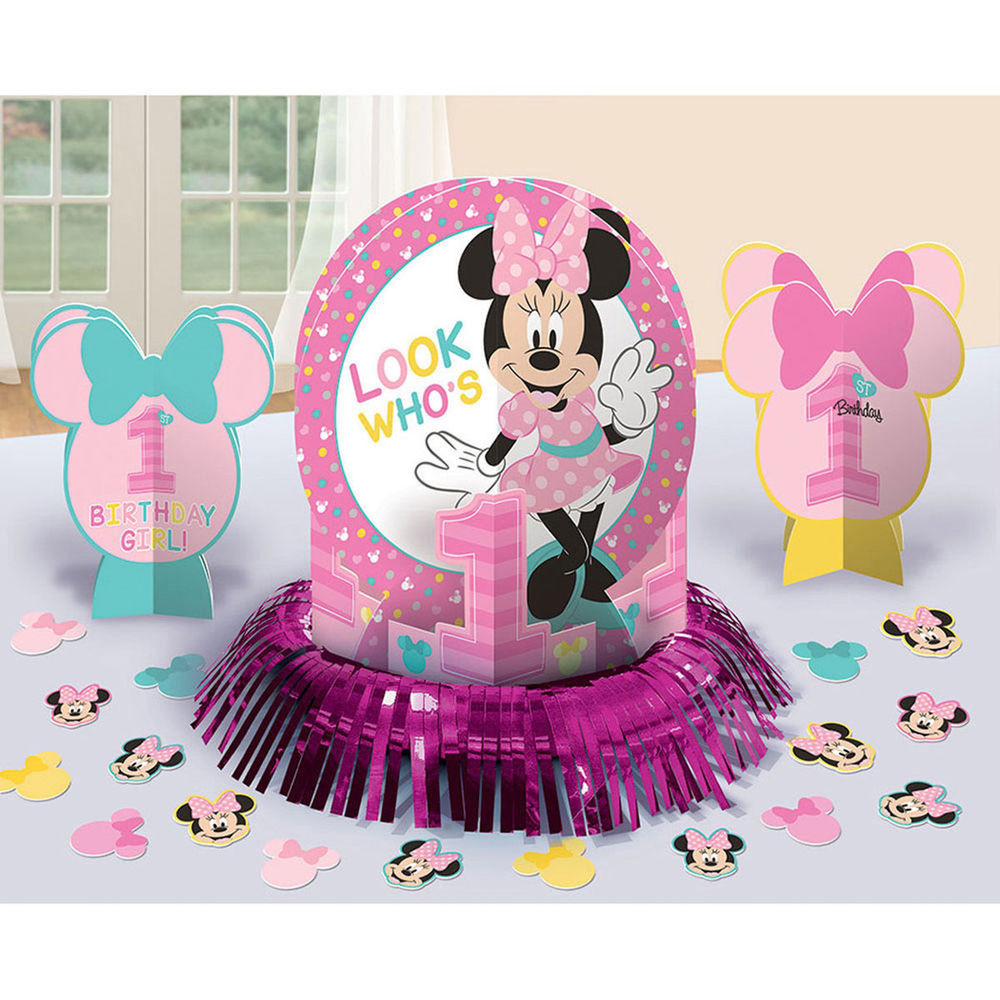 Minnie Mouse First Birthday Decorations
 Disney Baby Minnie Mouse 1st Birthday Party Centerpiece