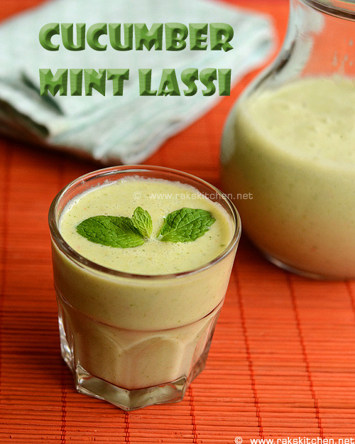 Mint Recipes Indian
 Cucumber mint lassi recipe Indian summer drinks