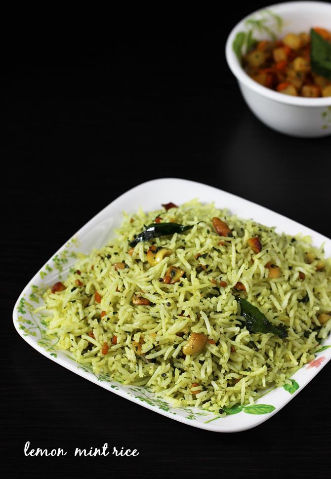 Mint Recipes Indian
 Lemon pudina rice recipe