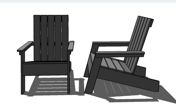 Modern Furniture Plans For The DIY Woodwork
 Modern Adirondack Chair Plans How To build DIY