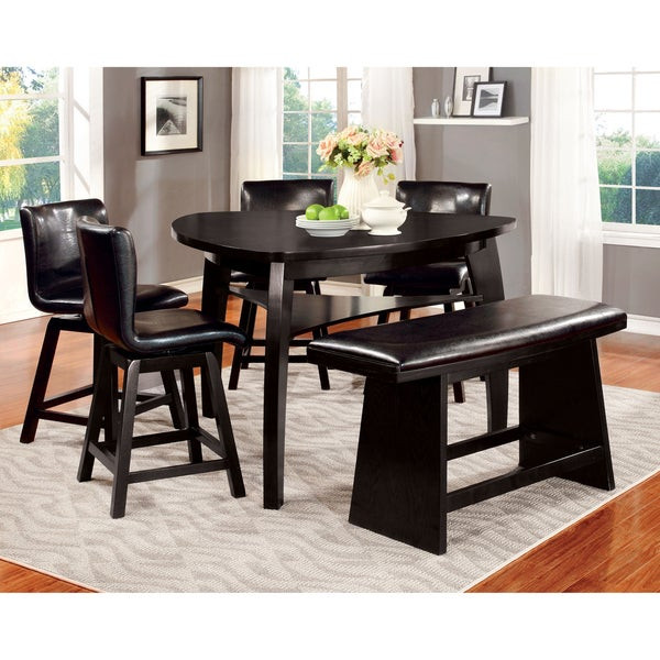 Modern Kitchen Table And Chairs
 Shop Furniture of America Karille Modern Black Counter