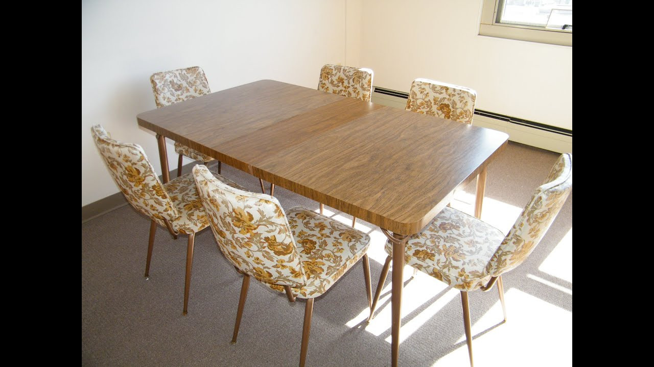 Modern Kitchen Table And Chairs
 VINTAGE MID CENTURY MODERN 1960s FORMICA FAUX WOOD KITCHEN