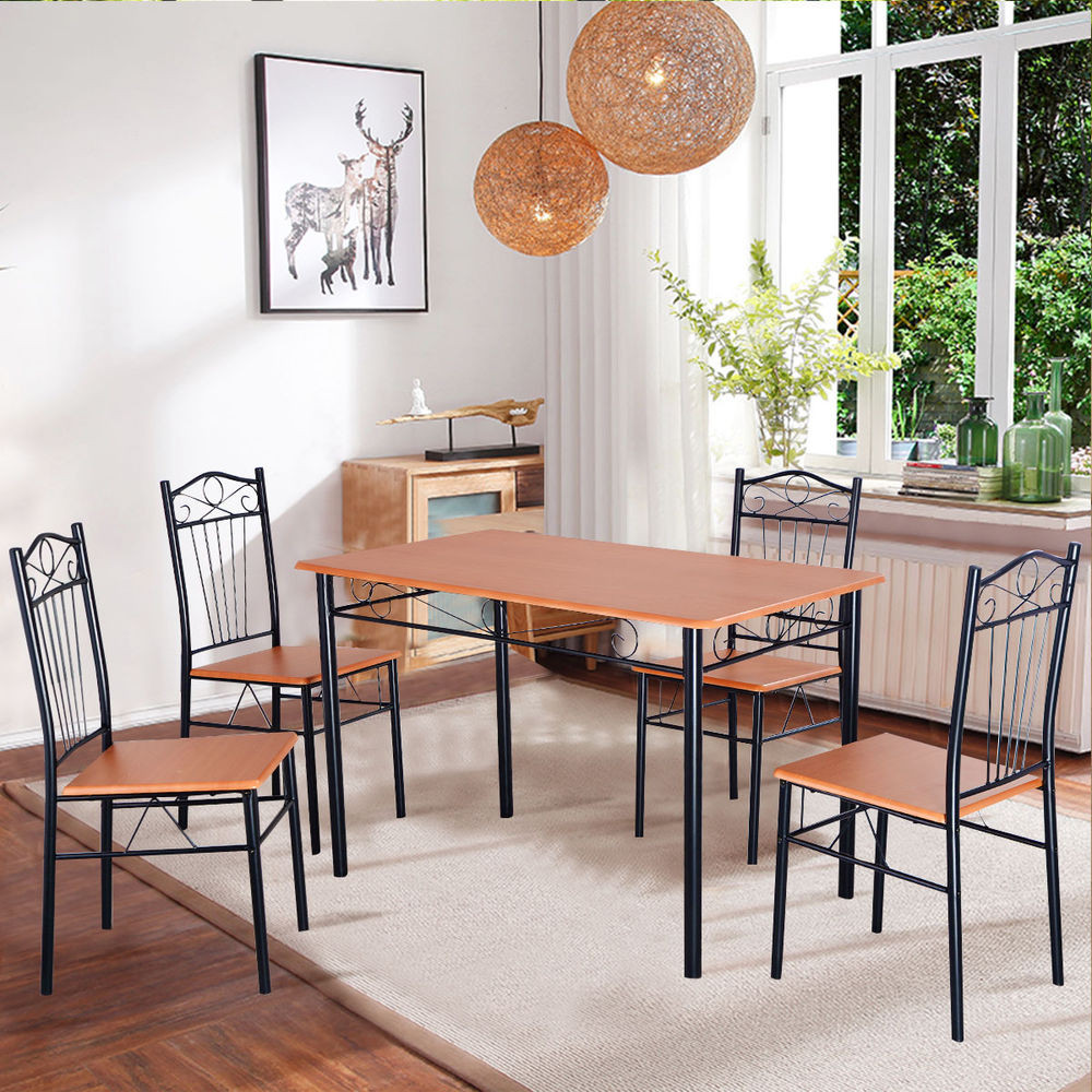 Modern Kitchen Table And Chairs
 Steel Frame Dining Set Table and Chairs Kitchen Modern