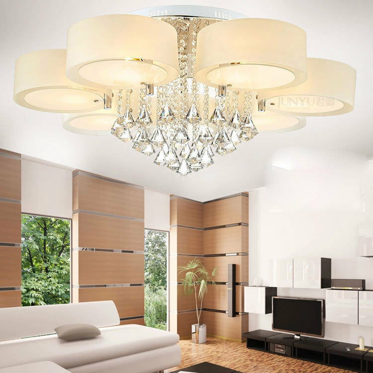 Modern Living Room Ceiling Light
 Modern 60 70 90cm Crystal LED chandeliers Ceiling lights