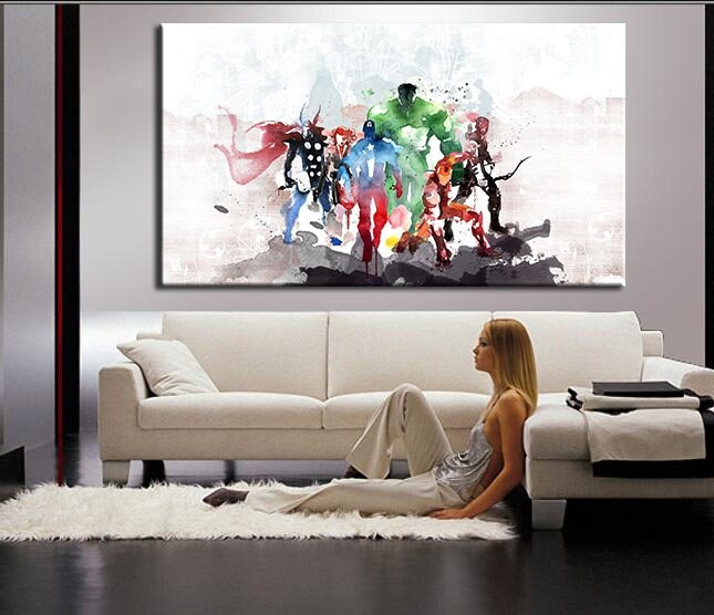 Modern Paintings For Living Room
 The Avengers Modern Art Canvas Wall Paintings Cuadros