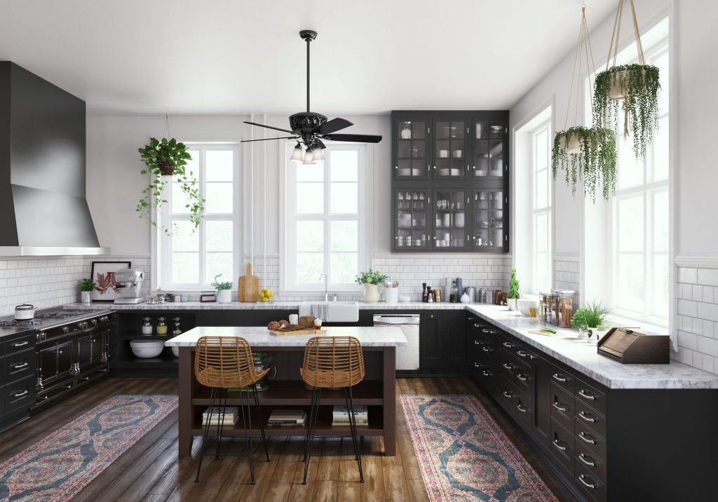 Modern Victorian Kitchen
 Decorating your home with "greenery" Hunter Fan Blog