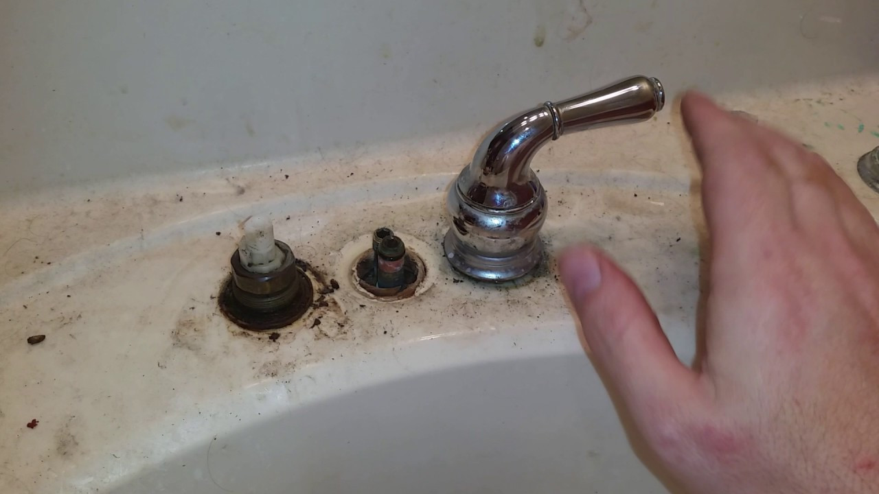 Moen Bathroom Faucet Removal
 Moen Monticello faucet removal
