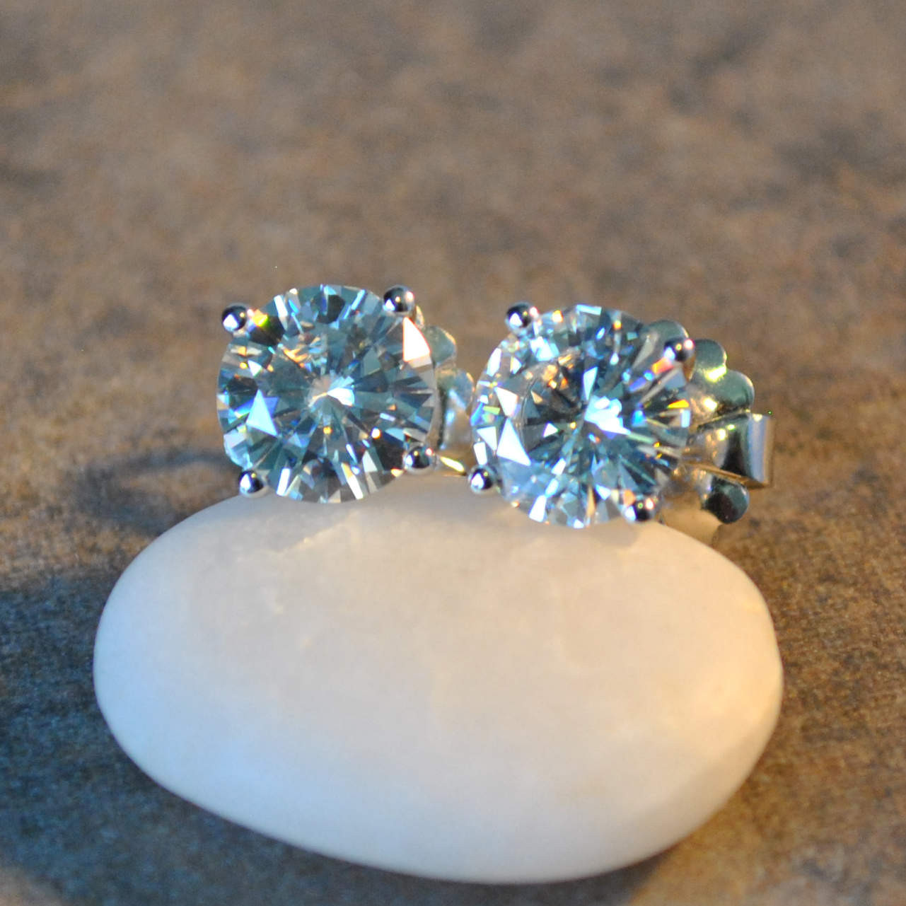 Moissanite Stud Earrings
 forever brilliant moissanite 1 5 carat stud earrings