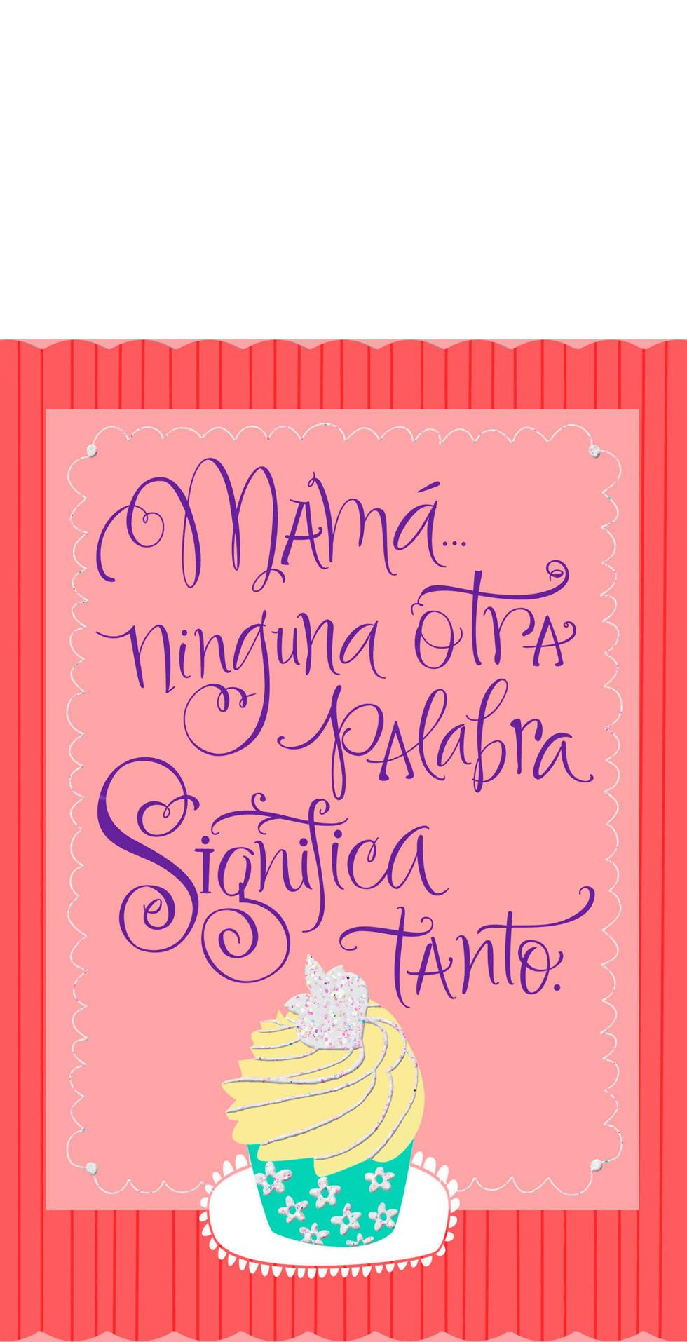 Mom Birthday Cards
 Cupcakes Spanish Language Pop Up Mom Birthday Card