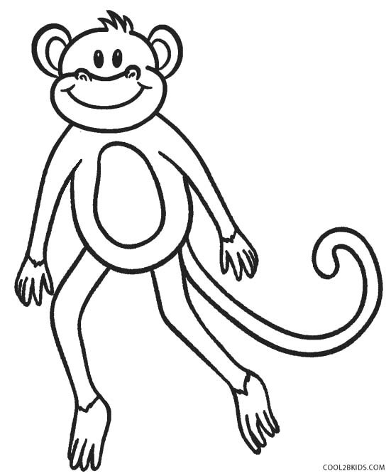 Monkey Coloring Pages For Kids
 Free Printable Monkey Coloring Pages for Kids
