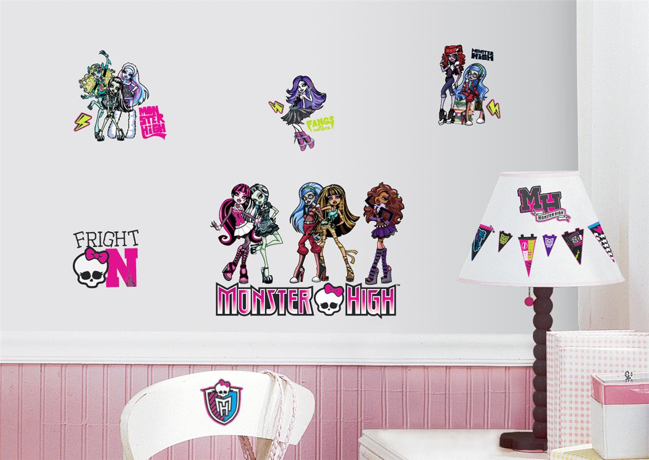 Monster High Bedroom Decor
 New Monster High Wall Decals Girls Bedroom Stickers Pink