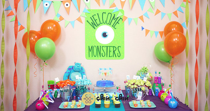 Monster Inc Birthday Party
 Kara s Party Ideas Monsters Inc Themed Birthday Party