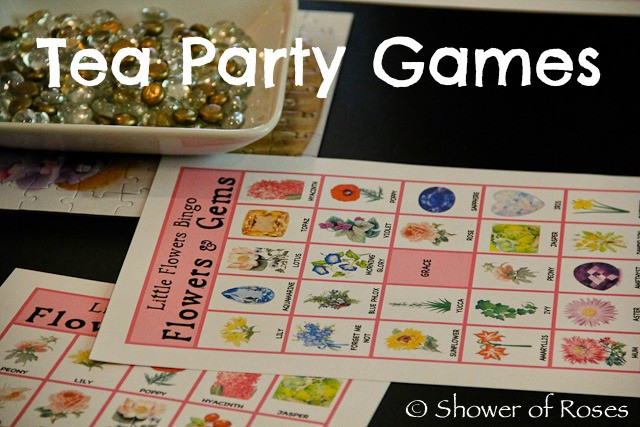 Mother Daughter Tea Party Ideas Church
 Shower of Roses Little Flowers Girls Club Tea Party Games