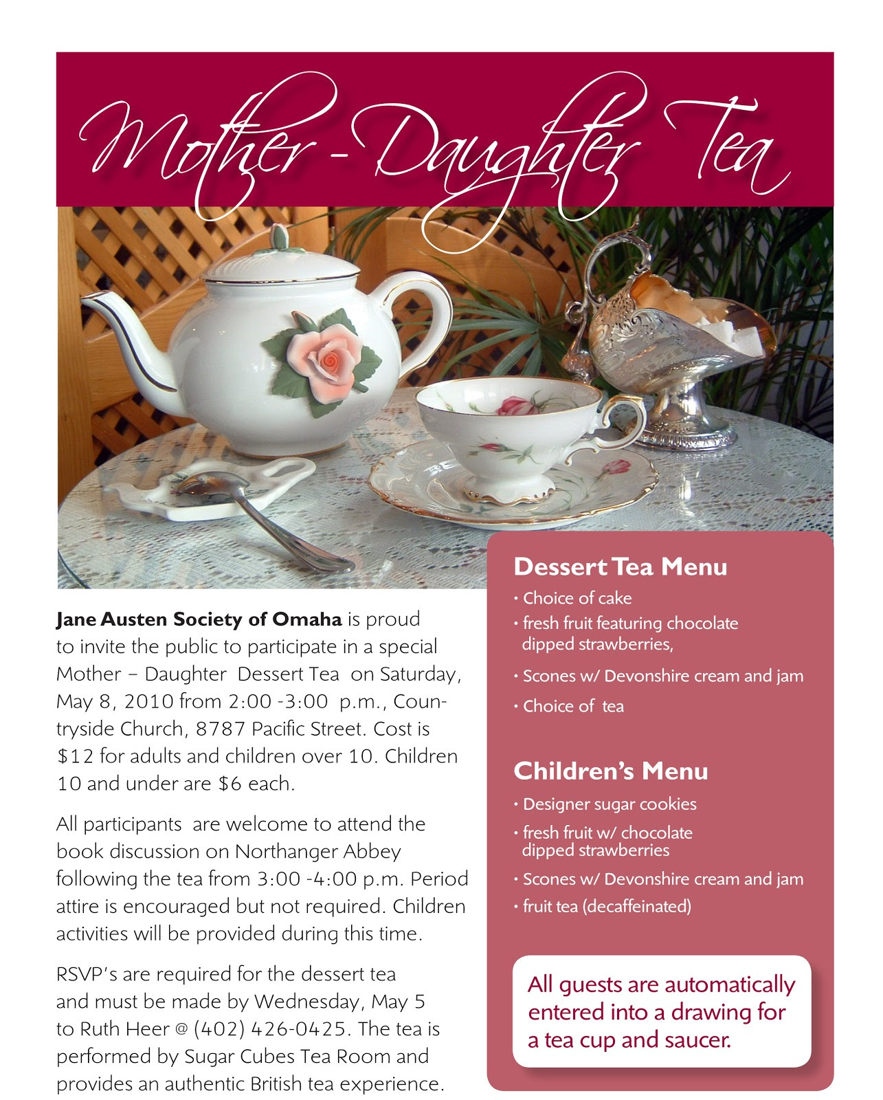 Mother Daughter Tea Party Ideas Church
 How To Host A Mother Daughter Tea