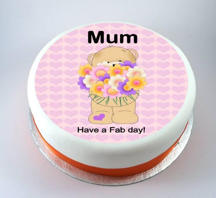 Mother'S Day Desserts
 Bear with Flowers Mothers Day Cake