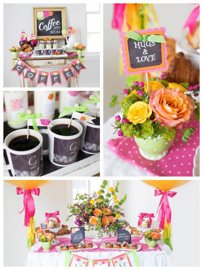 Mother'S Day Tea Party Ideas
 Kara s Party Ideas Coffee With Mom Themed Mother s Day Party