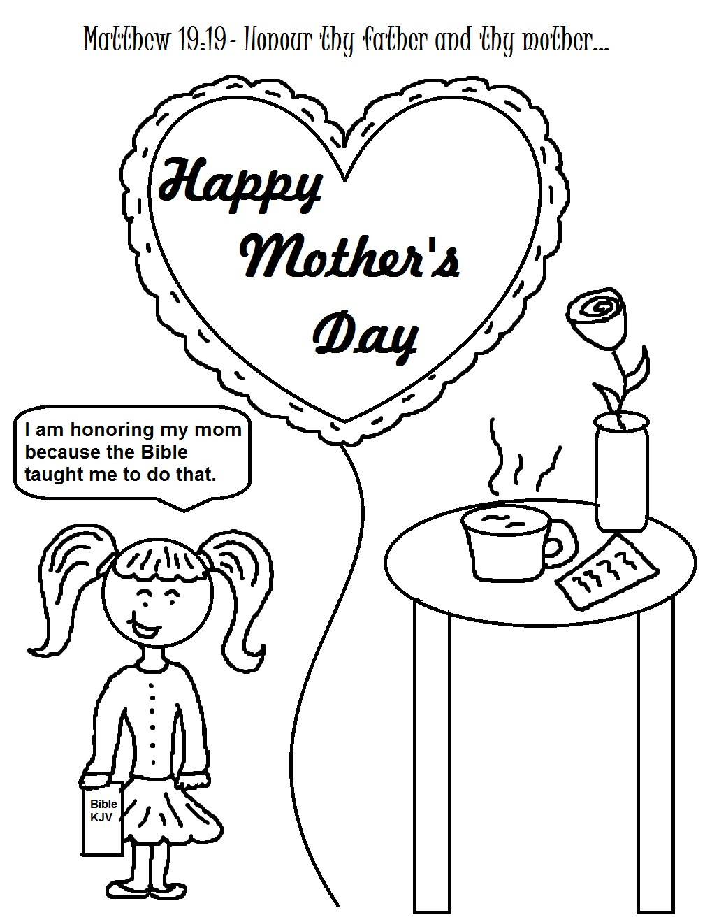 Mothers Day Coloring Pages For Kids
 Happy Mothers Day Coloring Pages
