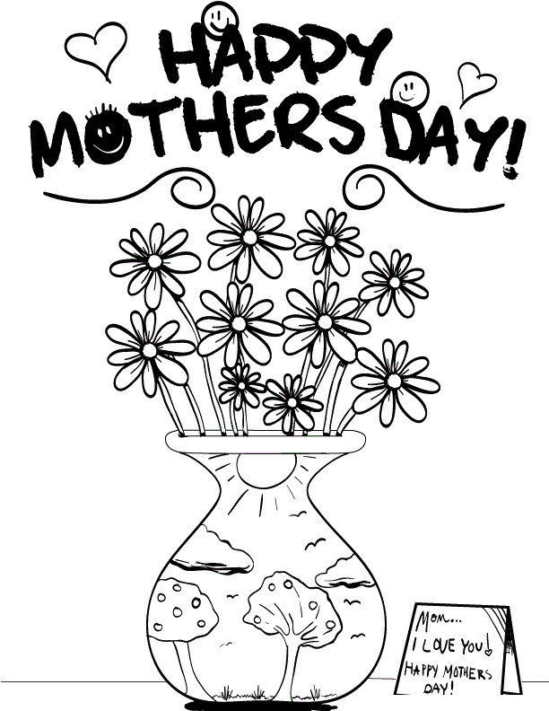 Mothers Day Coloring Pages For Kids
 Happy Mother s Day Coloring Pages Coloring Home