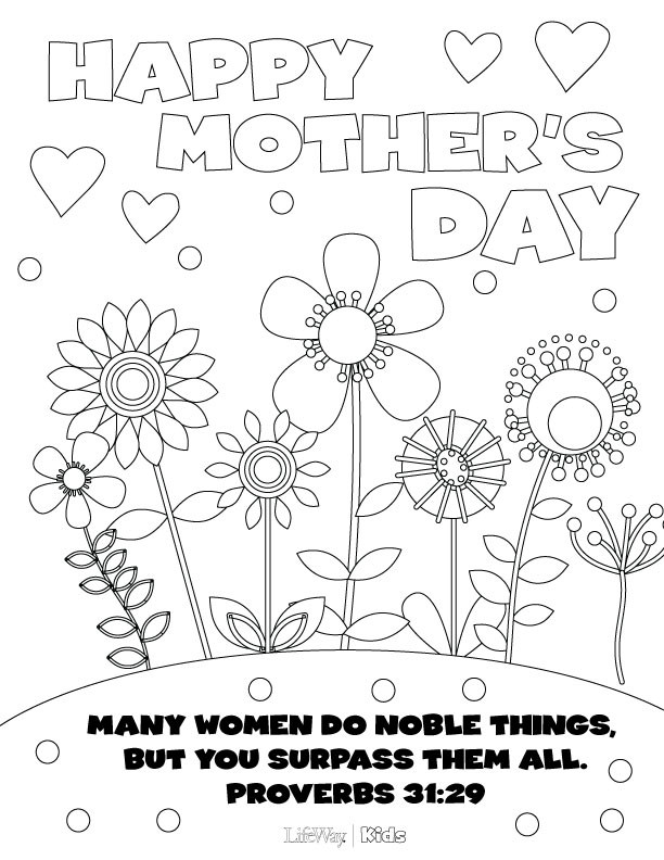 Mothers Day Coloring Pages For Kids
 Mother’s Day Coloring Pages