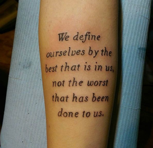Motivational Quote Tattoos
 Inspirational quote by Brandon Lanoue