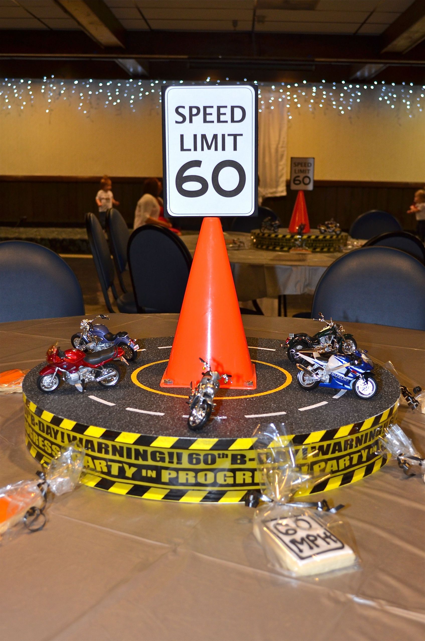 Motorcycle Birthday Decorations
 Motorcycle Party Centerpiece