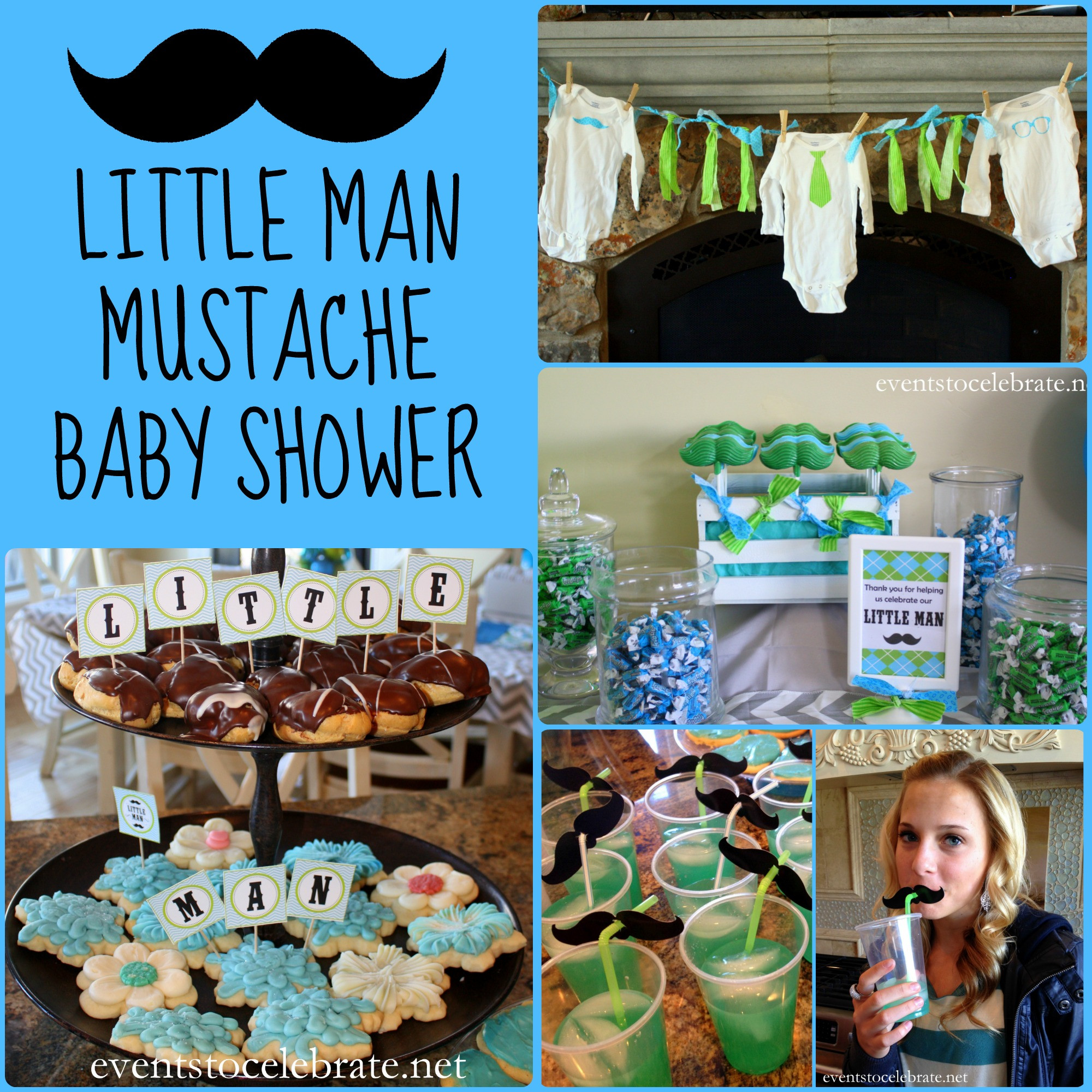 Mustache Baby Shower Party Supplies
 Little Man Mustache Baby Shower events to CELEBRATE
