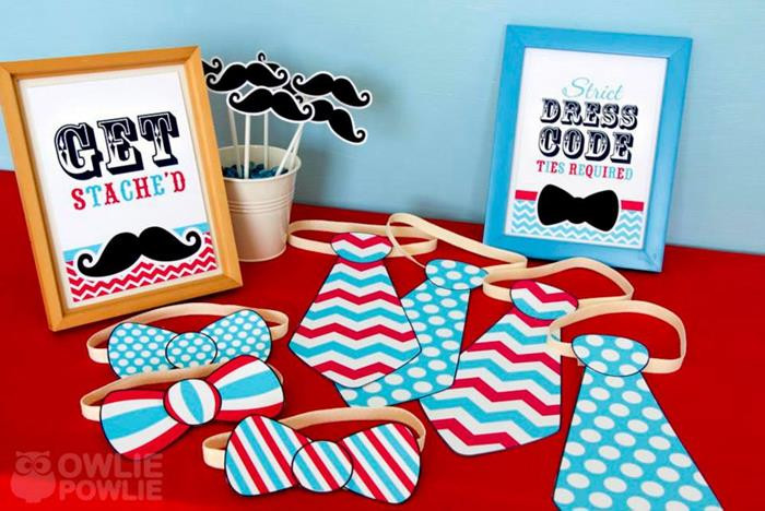 Mustache Baby Shower Party Supplies
 Kara s Party Ideas Little Man Mustache Baby Shower via