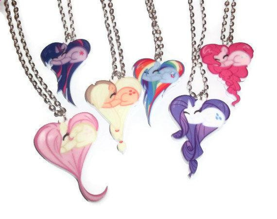 My Little Pony Necklace
 My Little Pony Necklace Set 7 Heart Shape by
