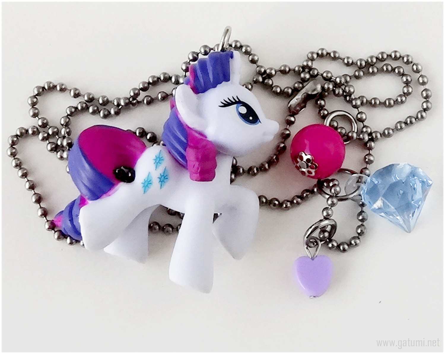 My Little Pony Necklace
 My Little Pony Rarity Figure Necklace Stainless Steel Ball