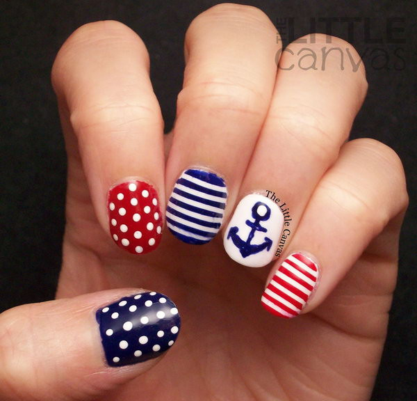 Nail Art Anchor
 20 Beautiful Patriotic Nautical Nail Art Ideas Hative