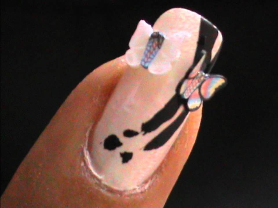 Nail Art Tutorials For Short Nails
 Beautiful Butterfly nail design EASY nail designs for
