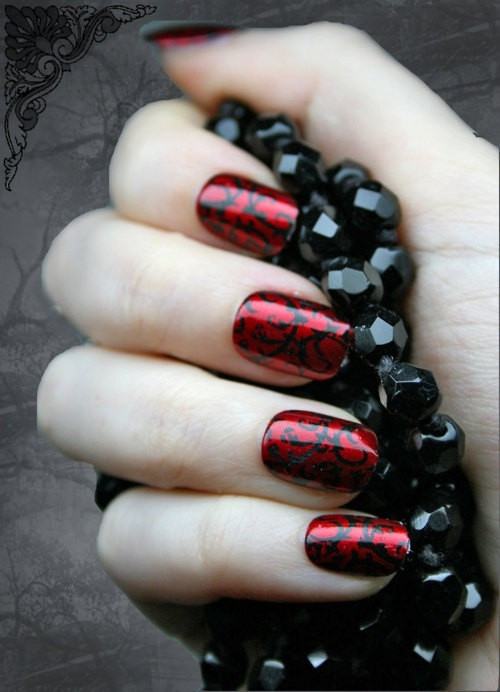 Nail Designs Black And Red
 Red and Black Nails for You to Try Pretty Designs