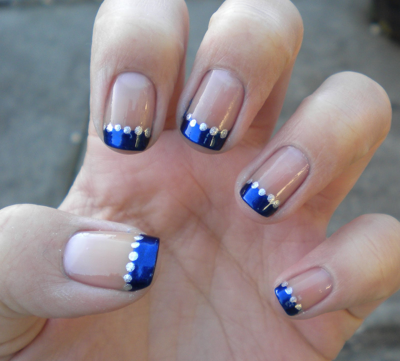 Nail Designs Blue
 smile for the little things French Manicure Variation