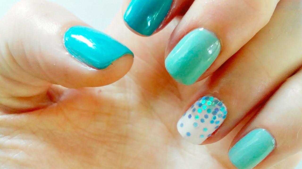 Nail Designs Easy
 Nail art blue ideas 2016 for short nails for summer easy