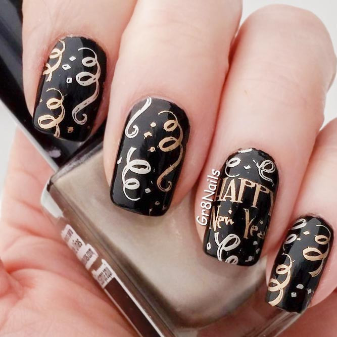 Nail Designs For New Years
 Create Your Holiday Mood With Our Ideas for New Years Nails