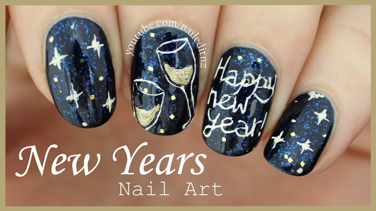 Nail Designs For New Years
 HAPPY NEW YEAR Nail Art