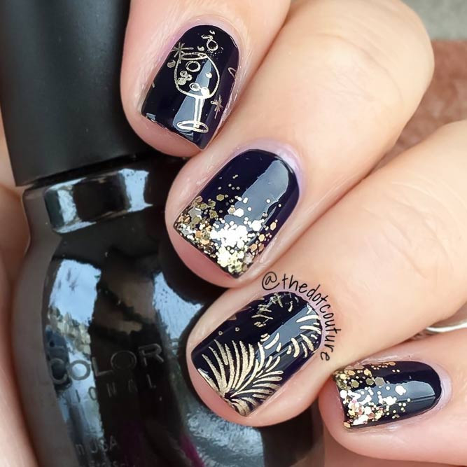 Nail Designs For New Years
 21 Exciting Ideas for New Years Nails to Warm Up Your