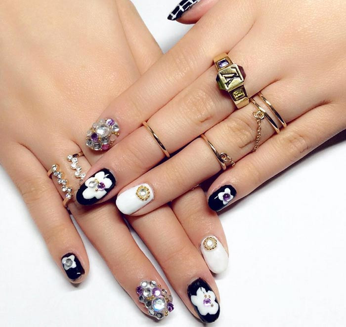 Nail Designs With Stones
 Stone Nail Art The New Manicure Craze Social Media