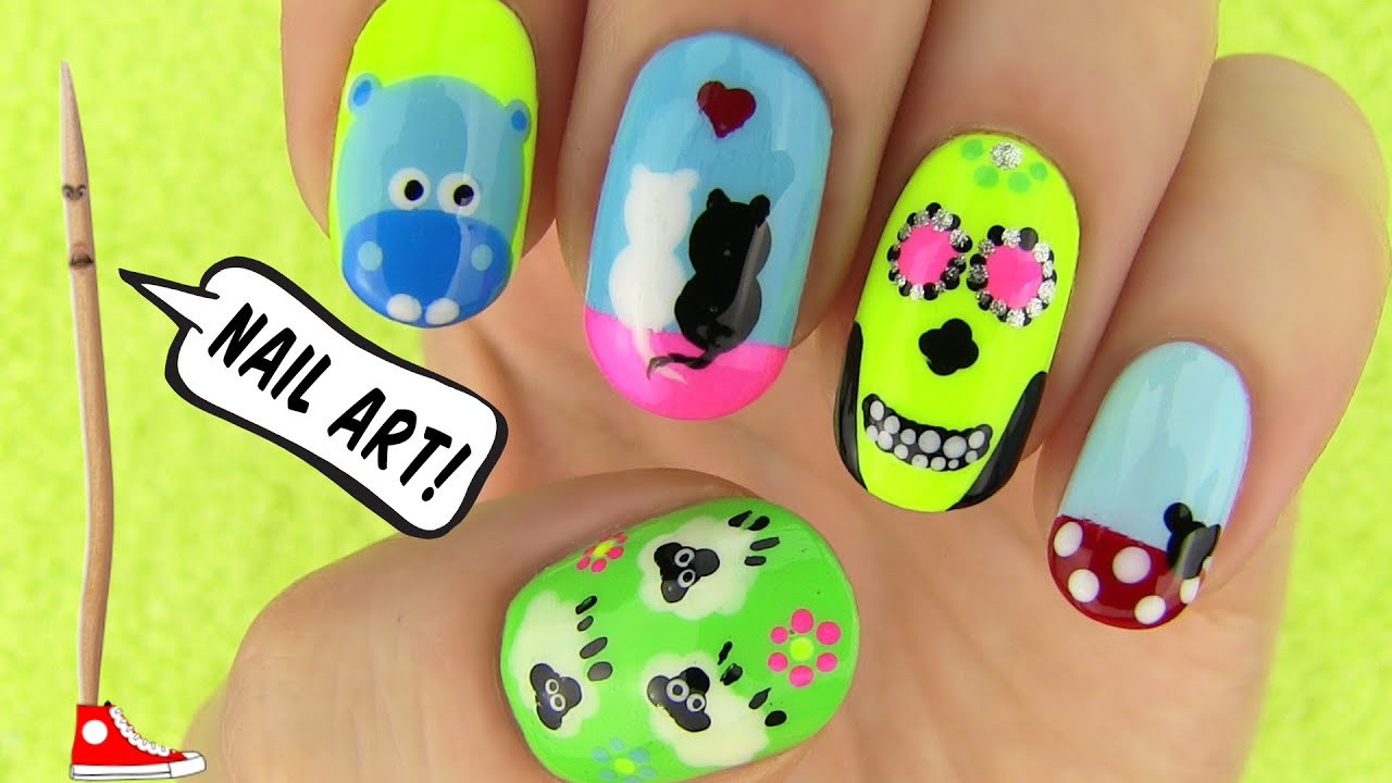 Nail Designs With Toothpick
 Nails Nail Art Tutorial Using a Toothpick 5 Nails Nail