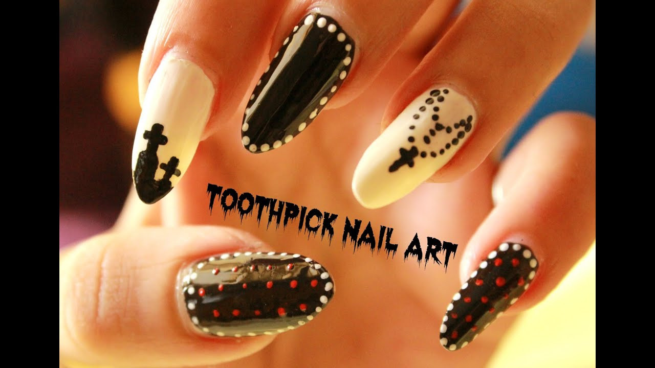 Nail Designs With Toothpick
 Toothpick Nail Art